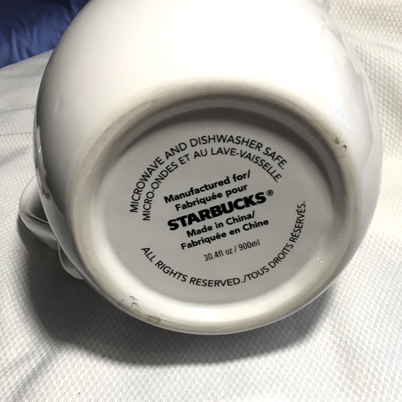 Starbucks Pottery Ceramic Coffee Tea Pitcher 30.4 oz & Coffee Tea Mug 11 oz - Picture 5 of 11